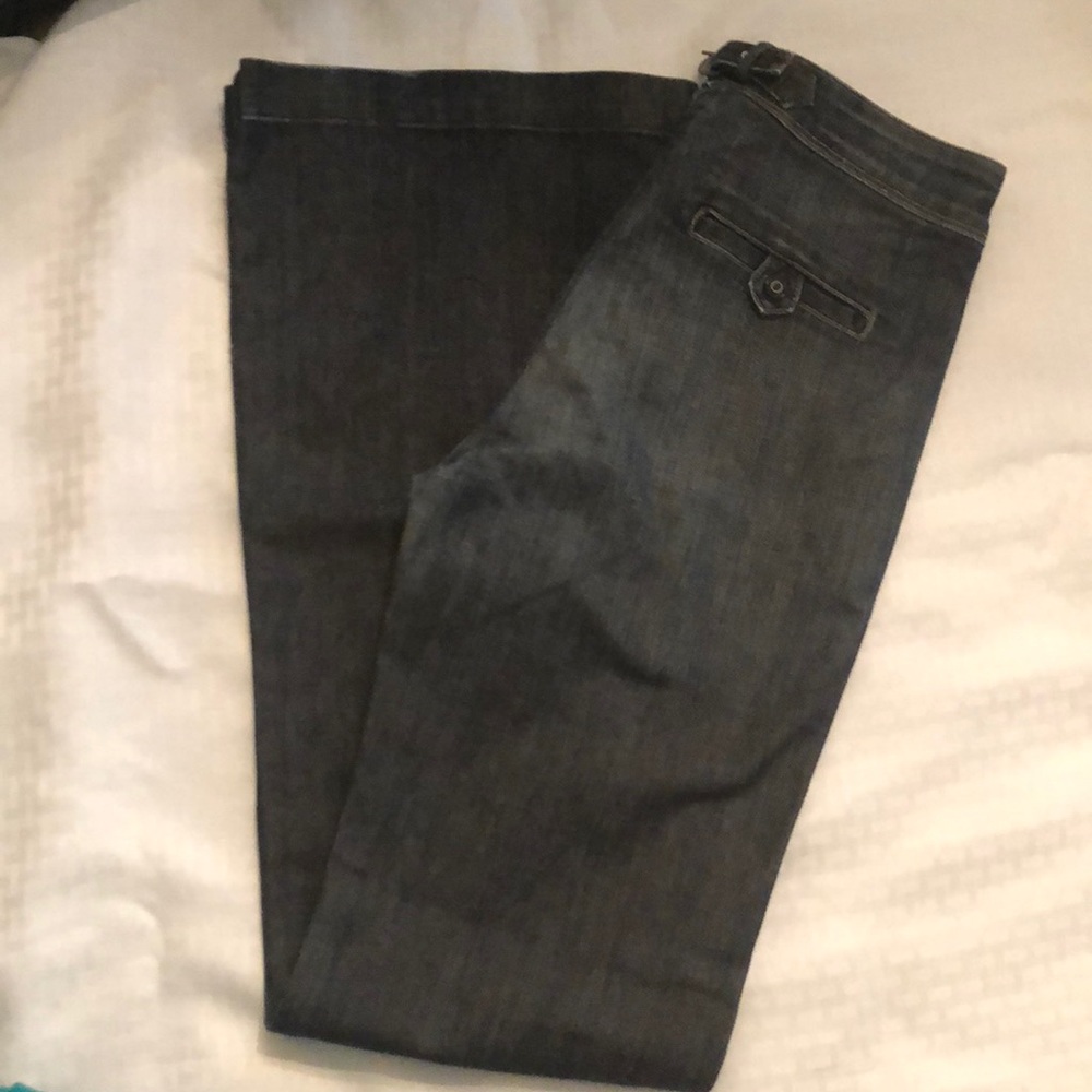 7 For all Mankind button front flare leg jeans